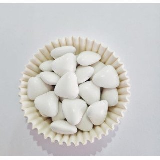 minix bianchi confezione da 100 gr Cuoricini opachi (tipo smarties) 1,5cm linea deluxe