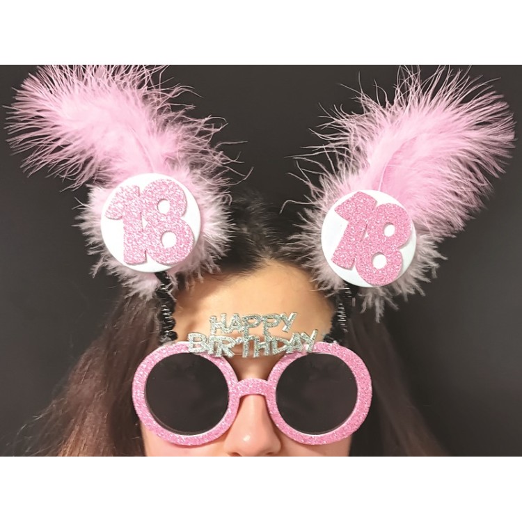 OCCHIALI GLITTER E MARABU’ 18 ANNI  pz 1 (COLORI ASSORTITI SENZA POSSIBILITA DI SCELTA )