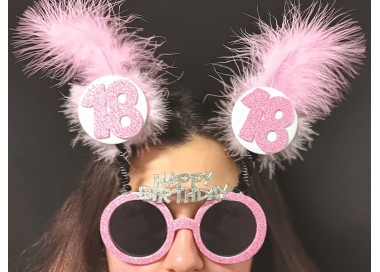 OCCHIALI GLITTER E MARABU’ 18 ANNI  pz 1 (COLORI ASSORTITI SENZA POSSIBILITA DI SCELTA )