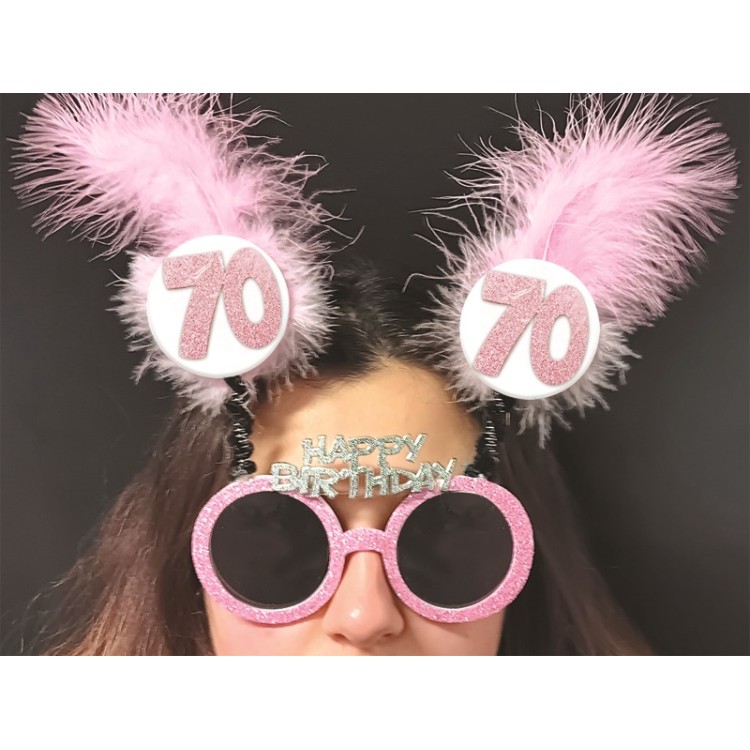 OCCHIALI GLITTER E MARABU’ 70 ANNI  pz 1 (COLORI ASSORTITI SENZA POSSIBILITA DI SCELTA )