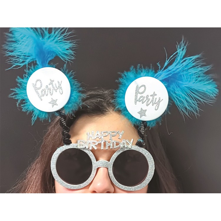 OCCHIALI GLITTER E MARABU’ PARTY ANNI  pz 1 (COLORI ASSORTITI SENZA POSSIBILITA DI SCELTA )