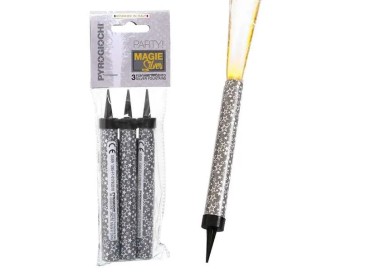 Candele Fontana Grigio e bianco   per torte compleanno ( discoteca) 14,5 cm  3  pezzi