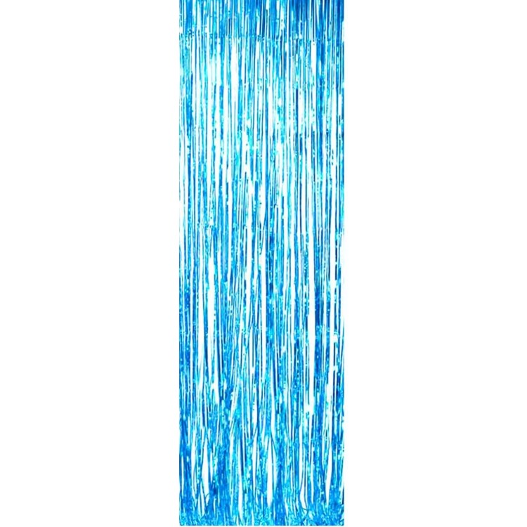 Festone filare tenda color celeste misura 1 x 2 metri   1 pz