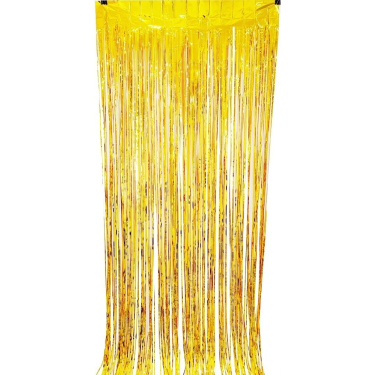 Festone filare tenda color ORO BRILLANTE misura 1 x 2 metri   1 pz