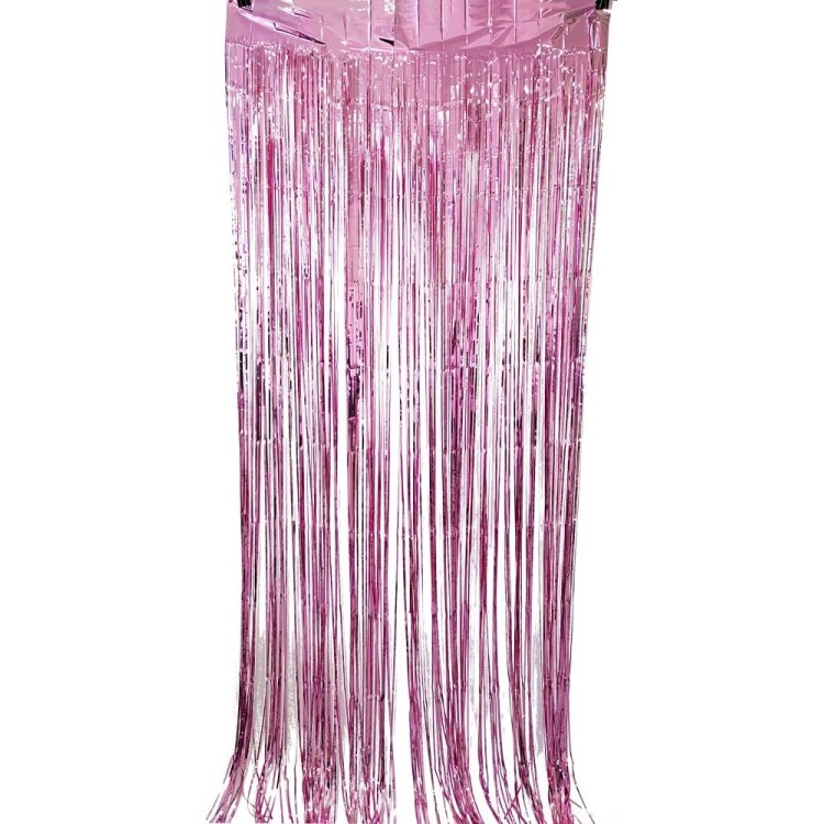 Festone filare tenda color rosa  misura 1 x 2 metri   1 pz