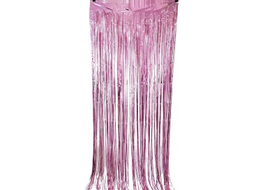 Festone filare tenda color rosa  misura 1 x 2 metri   1 pz