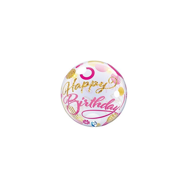 Palloncino  Happy Birthday Bubbles Takara - 22"/ 56 cm - 1 pz