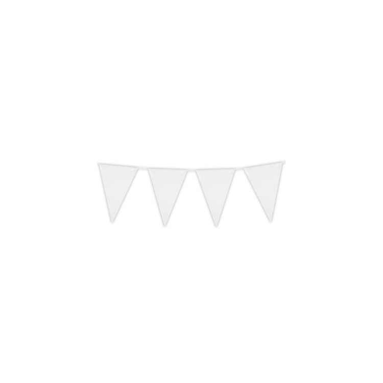Bandierine in plastca bianchi L 10 metri / 20 cm x 30 cm H Bandierine in plastca bianchi L 10 metri / 20 cm x 30 cm H