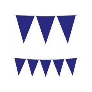 Bandierine in plastca  blu L 10 metri / 20  cm x 30 cm H