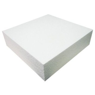 BASE DI POLISTIROLO PER TORTE QUADRATA   Diametro 15 cm  H. 5 cm