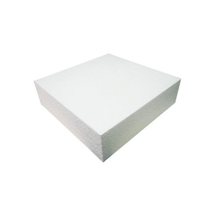 BASE DI POLISTIROLO PER TORTE QUADRATA   Diametro 15 cm  H. 5 cm