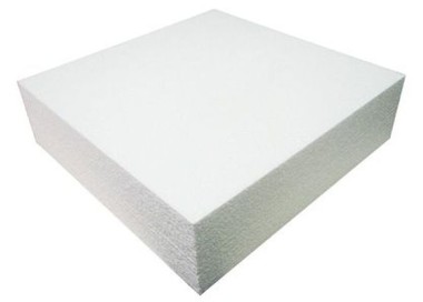 BASE DI POLISTIROLO PER TORTE QUADRATA   Diametro 15 cm  H. 5 cm