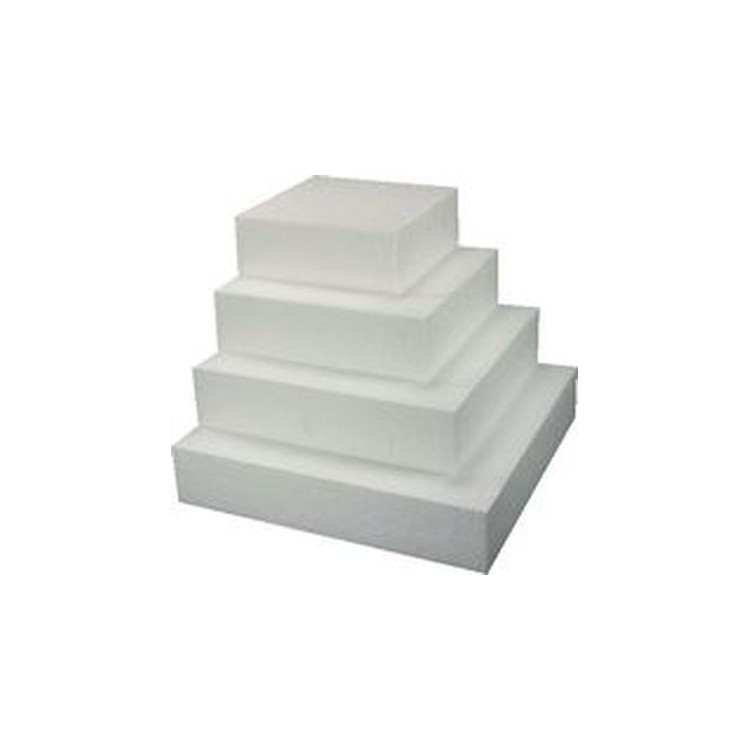 BASE DI POLISTIROLO PER TORTE QUADRATA   Lato   40 cm  H.  5 cm
