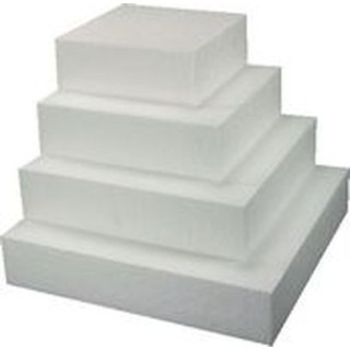 BASE DI POLISTIROLO PER TORTE QUADRATA   Lato 30 cm   H.  5 cm
