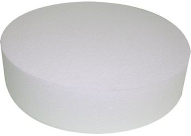 BASE DI POLISTIROLO PER TORTE ROTONDA Diametro  50 cm        H.  2,5 cm
