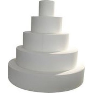 BASE DI POLISTIROLO PER TORTE ROTONDA Diametro 10 cm       H.  5 cm