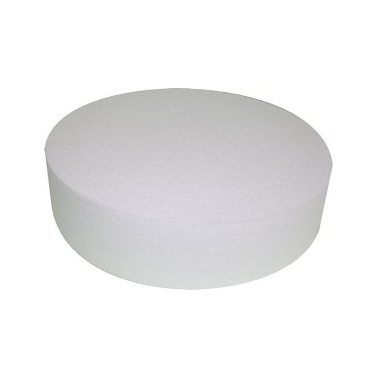 BASE DI POLISTIROLO PER TORTE ROTONDA Diametro 25 cm  H.  5 cm