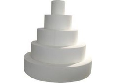 BASE DI POLISTIROLO PER TORTE ROTONDA Diametro 30 cm      H.  5 cm