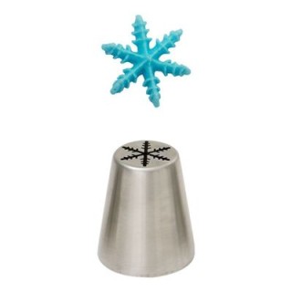 Beccuccio - Cornetto FIORE DIRETTO A FIOCCO DI NEVE  per Sac à Poche N.75 - 1 pezzo - DECORA