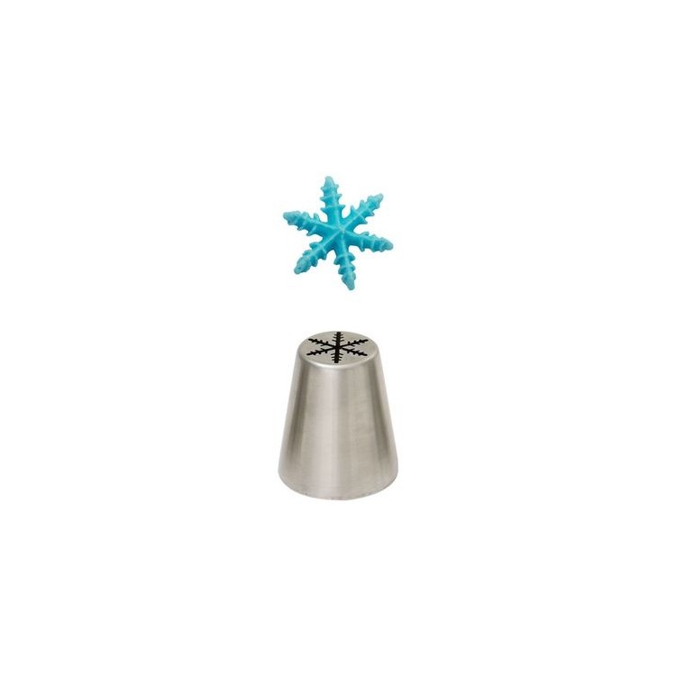 Beccuccio - Cornetto FIORE DIRETTO A FIOCCO DI NEVE  per Sac à Poche N.75 - 1 pezzo - DECORA