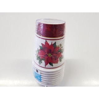 Bicchieri  Natale in carta  (Stella di Natale) - 250 ml- 8 pezzi - Unique