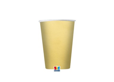 Bicchieri  Oro Gold  in carta  200 ml   Big Party pz 8