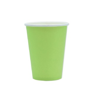 Bicchieri  Verde Mela di polpa di cellulosa   biodegradabile 200 ml   Big Party pz 25