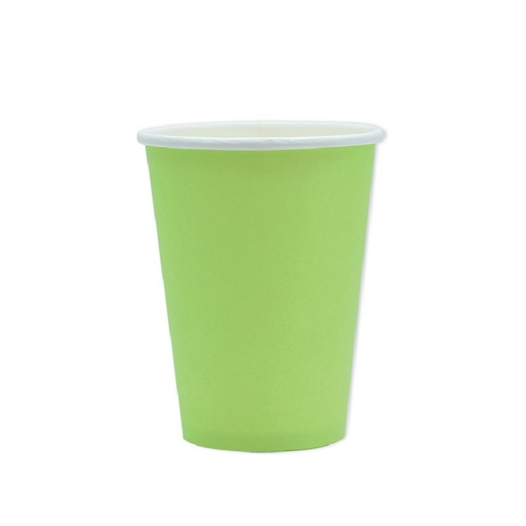 Bicchieri  Verde Mela di polpa di cellulosa   biodegradabile 200 ml   Big Party pz 25