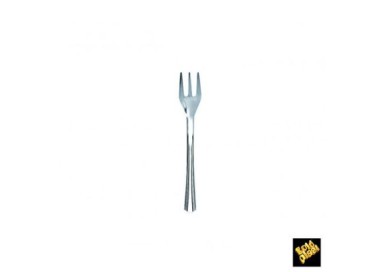 Finger Food Mini Forchetta Metal PS - Nikel Cromato  - 100mm Da 50 Pz Gold Plast