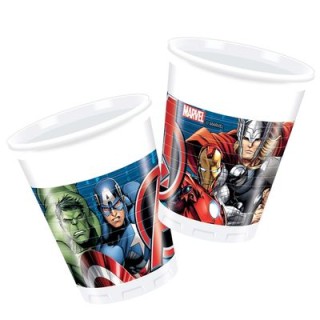 Bicchieri AVENGERS Mighty (Marvel) - Confezione da 8 pezzi - da 200 ml - Nuovo