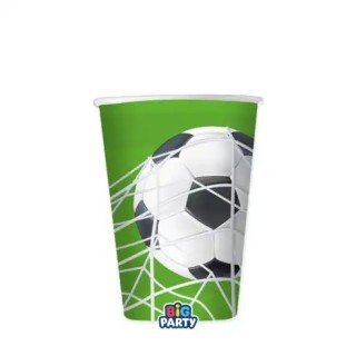 Bicchieri CALCIO con palloni - 6  pezzi - da 200 cc