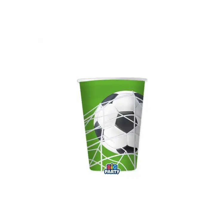 Bicchieri CALCIO con palloni - 6  pezzi - da 200 cc