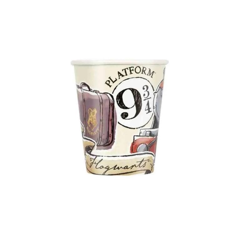Bicchieri Harry Potter in cartoncino 270 ml 8 pz