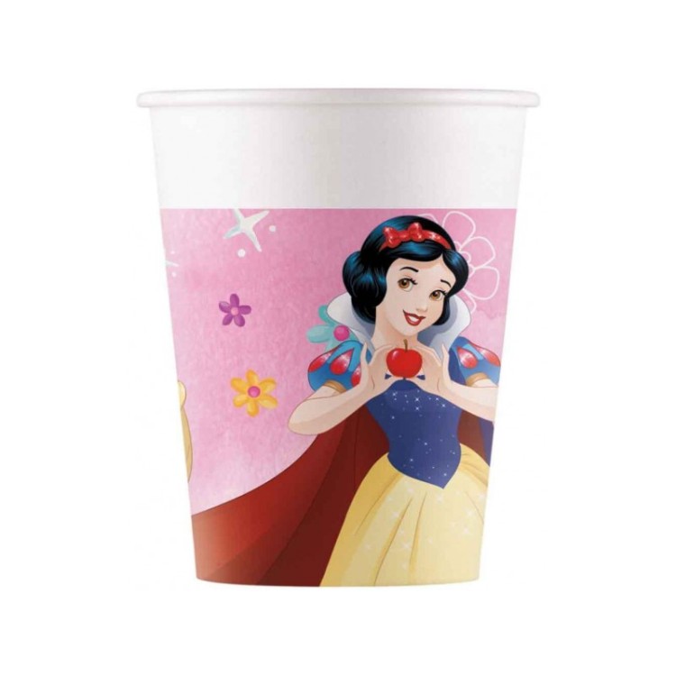 Bicchieri Principesse  Disney - 8 pezzi - da 200 ml in Cartoncino