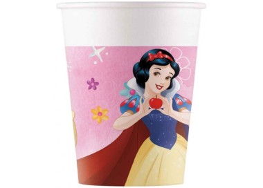 Bicchieri Principesse  Disney - 8 pezzi - da 200 ml in Cartoncino