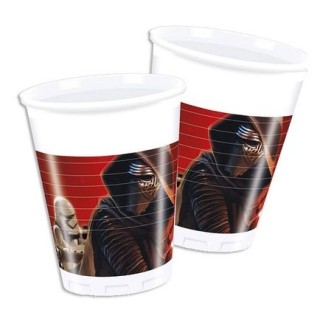 Bicchieri STAR WARS Disney - Confezione da 8 pezzi - in plastica - da 200 ml - Nuovo