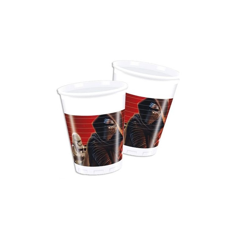 Bicchieri STAR WARS Disney - Confezione da 8 pezzi - in plastica - da 200 ml - Nuovo