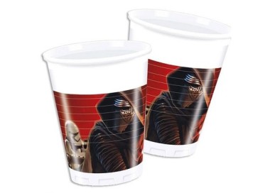 Bicchieri STAR WARS Disney - Confezione da 8 pezzi - in plastica - da 200 ml - Nuovo